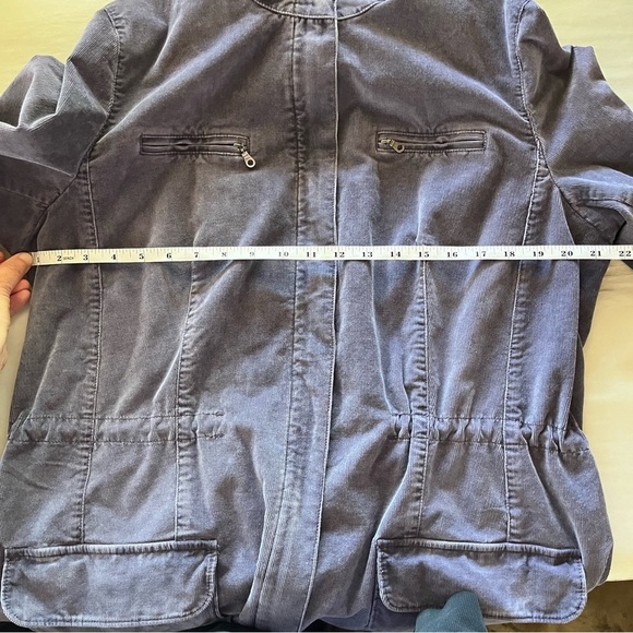 J. Jill Women’s Purple Corduroy Utility Barn Chore Stretch Jacket - Picture 11 of 12